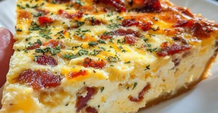 Bacon and Cheese Crustless Quiche