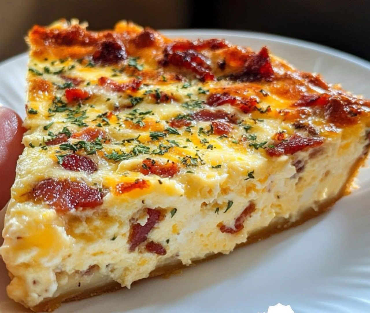 Bacon and Cheese Crustless Quiche