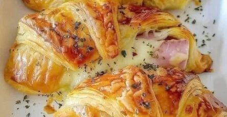 Baked Ham and Cheese Croissants Recipe