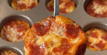 Mini Deep Dish Crescent Roll Pizzas