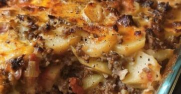 Cheesy Hamburger Potato Casserole