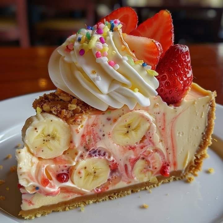 Strawberry Banana Cream Pie