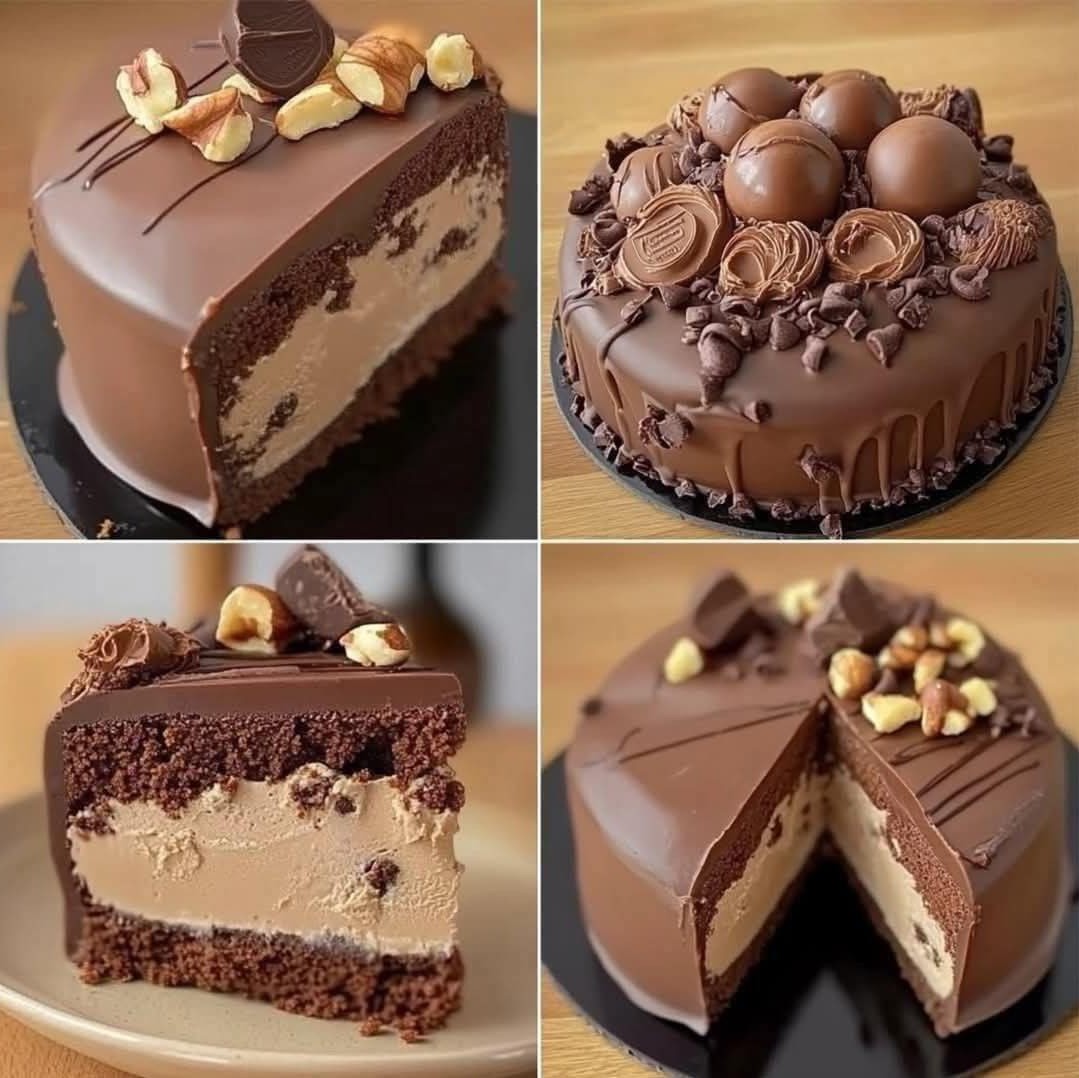 Heavenly Chocolate Hazelnut Ice Cream Cake