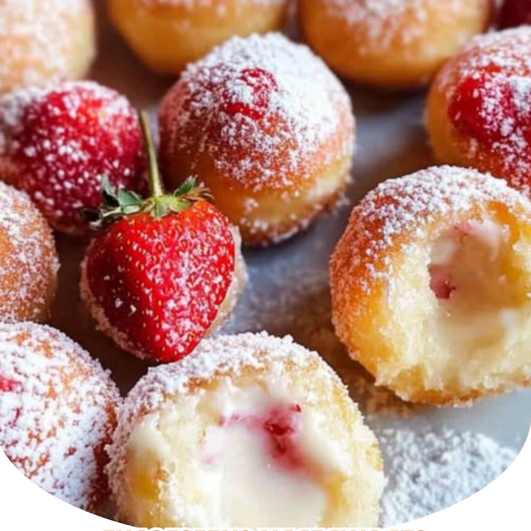 Strawberry Cheesecake Donut Holes