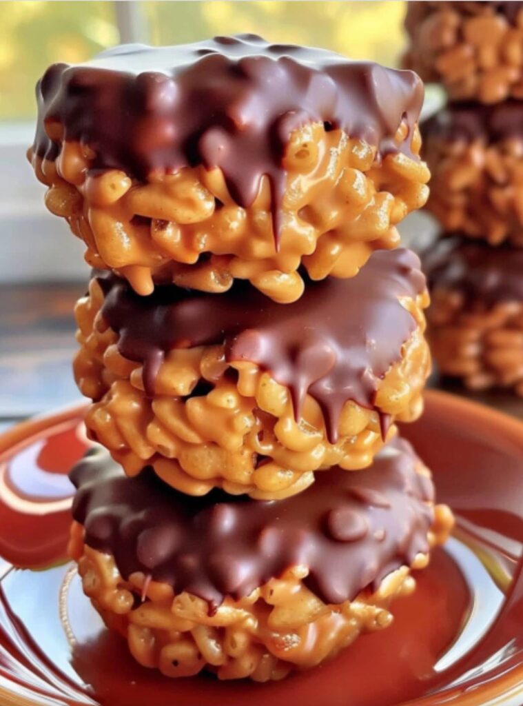 Peanut Butter Balls with Chocolate Rice Krispies