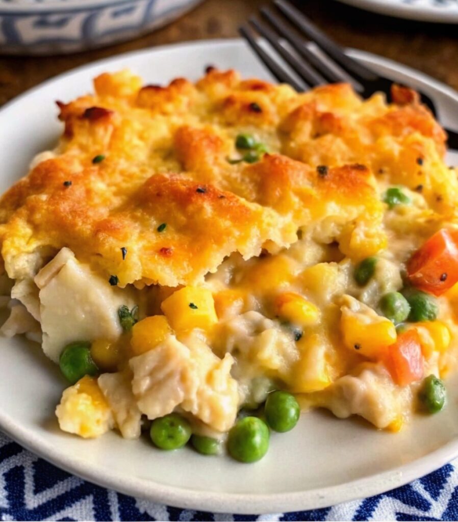 Easy Chicken Cobbler Dinner Casserole