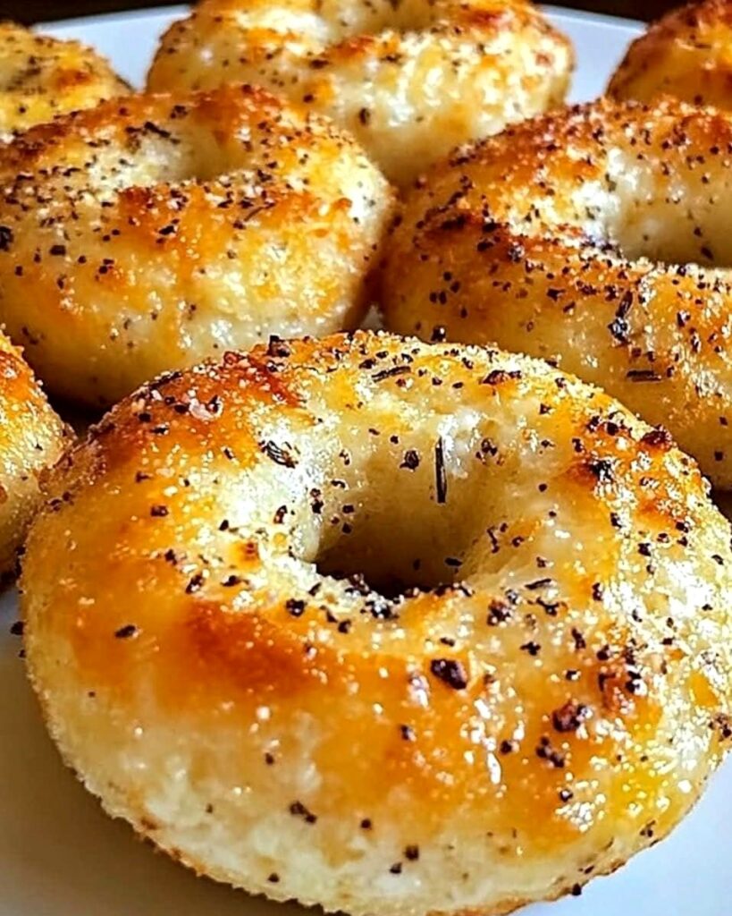 Keto Garlic Parmesan Bagels