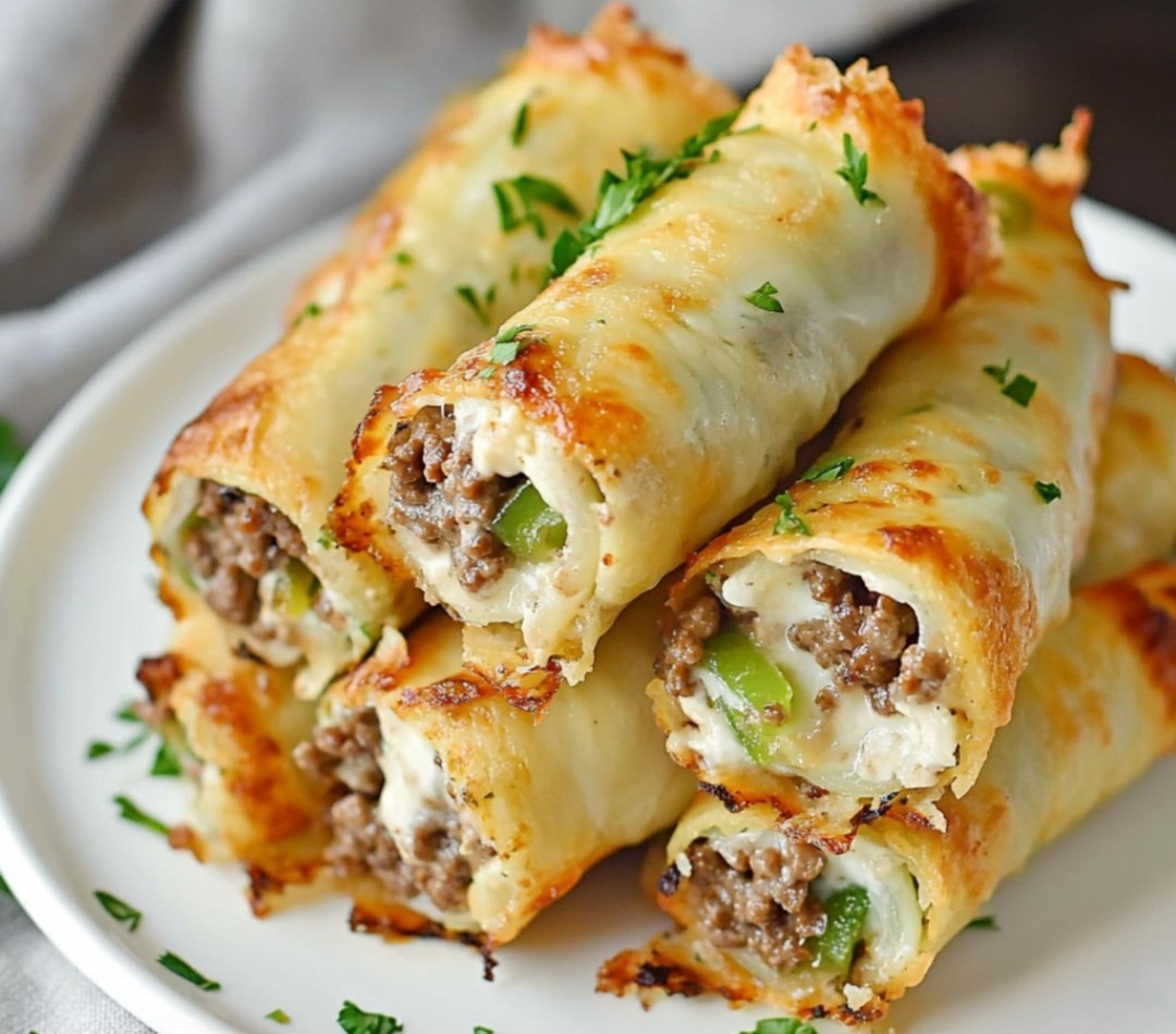 Keto Philly Cheesesteak Roll Ups