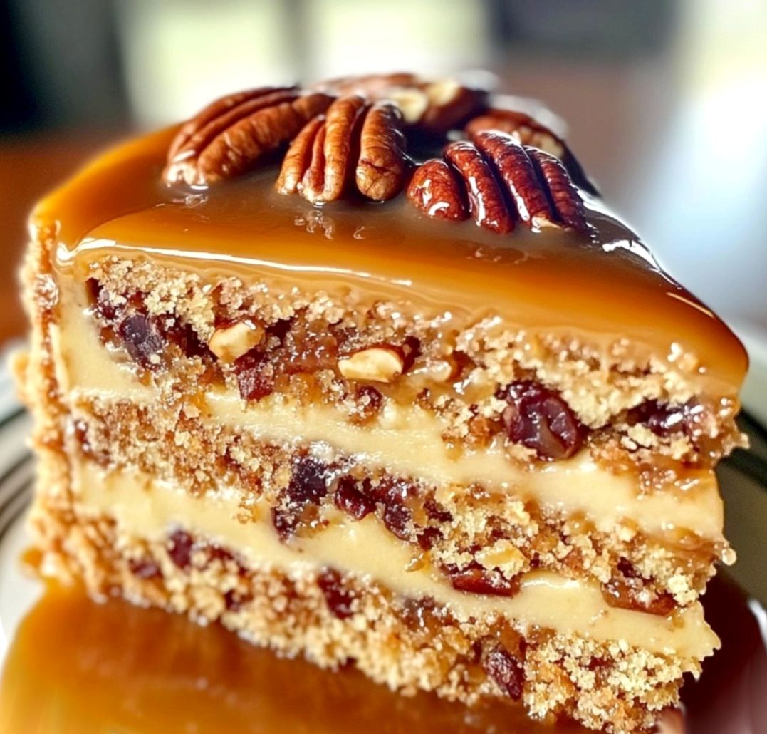 Southern Pecan Caramel Cake