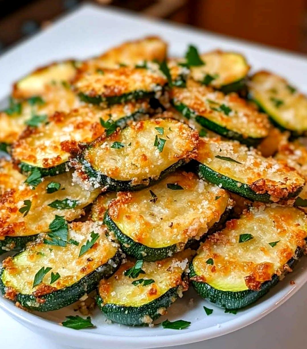 Crispy Baked Parmesan Zucchini Rounds