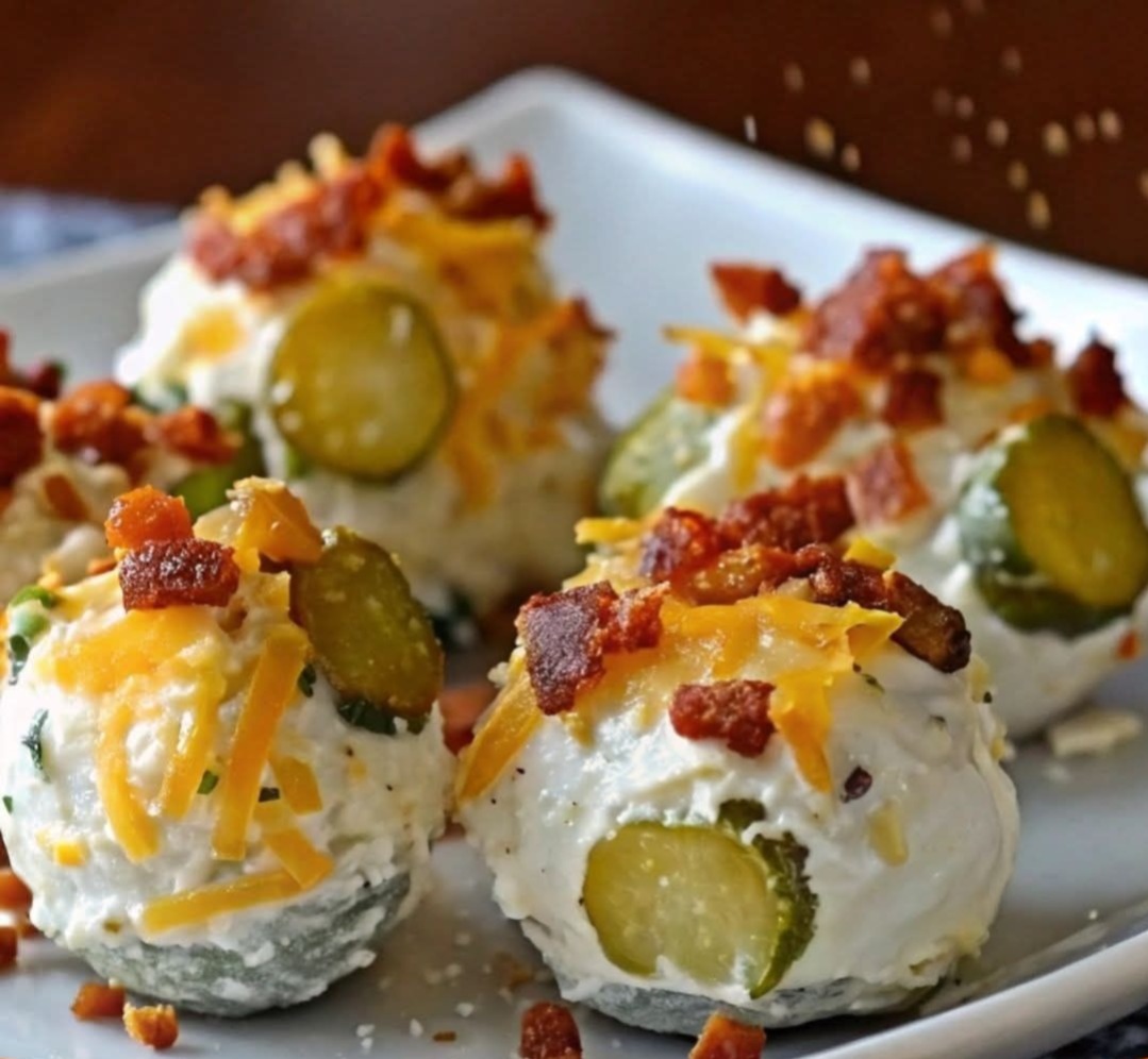 Cheesy Pickle Bombs