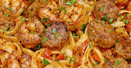 Cajun Shrimp & Sausage Pasta