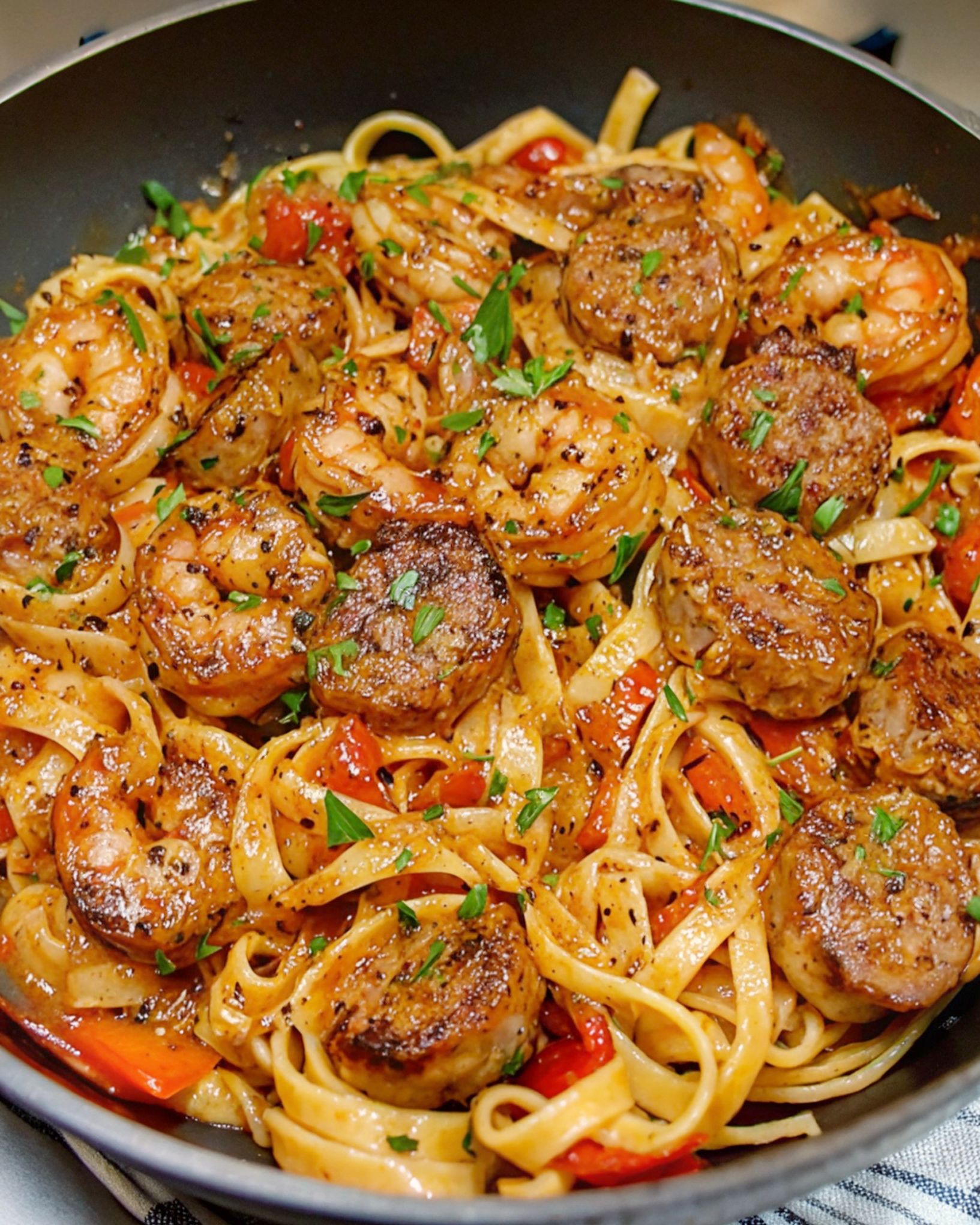 Cajun Shrimp & Sausage Pasta
