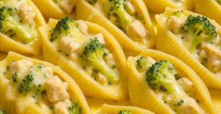 Cheesy Chicken & Broccoli Stuffed Shells