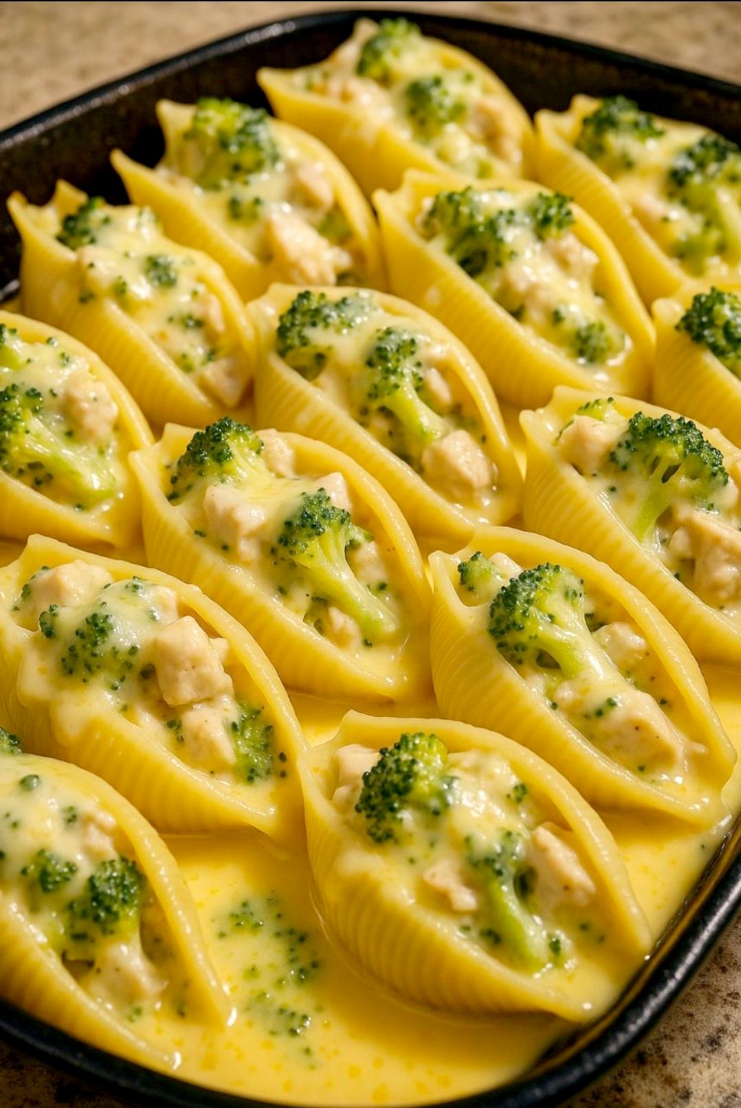 Cheesy Chicken & Broccoli Stuffed Shells