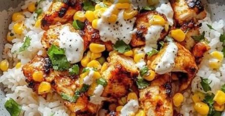 Street Corn Chicken Rice Bowl