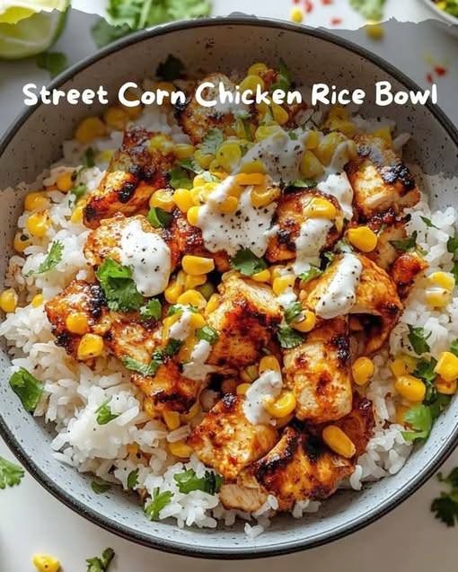 Street Corn Chicken Rice Bowl