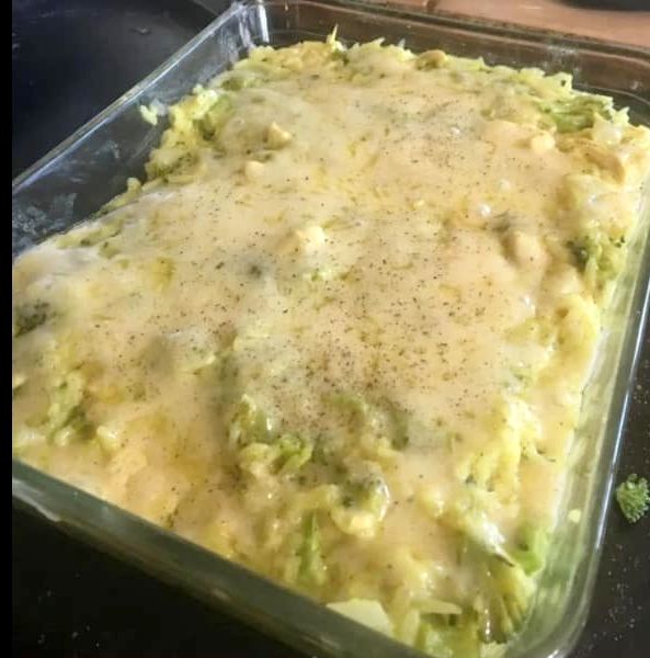 Broccoli Rice Cheese & Chicken Casserole