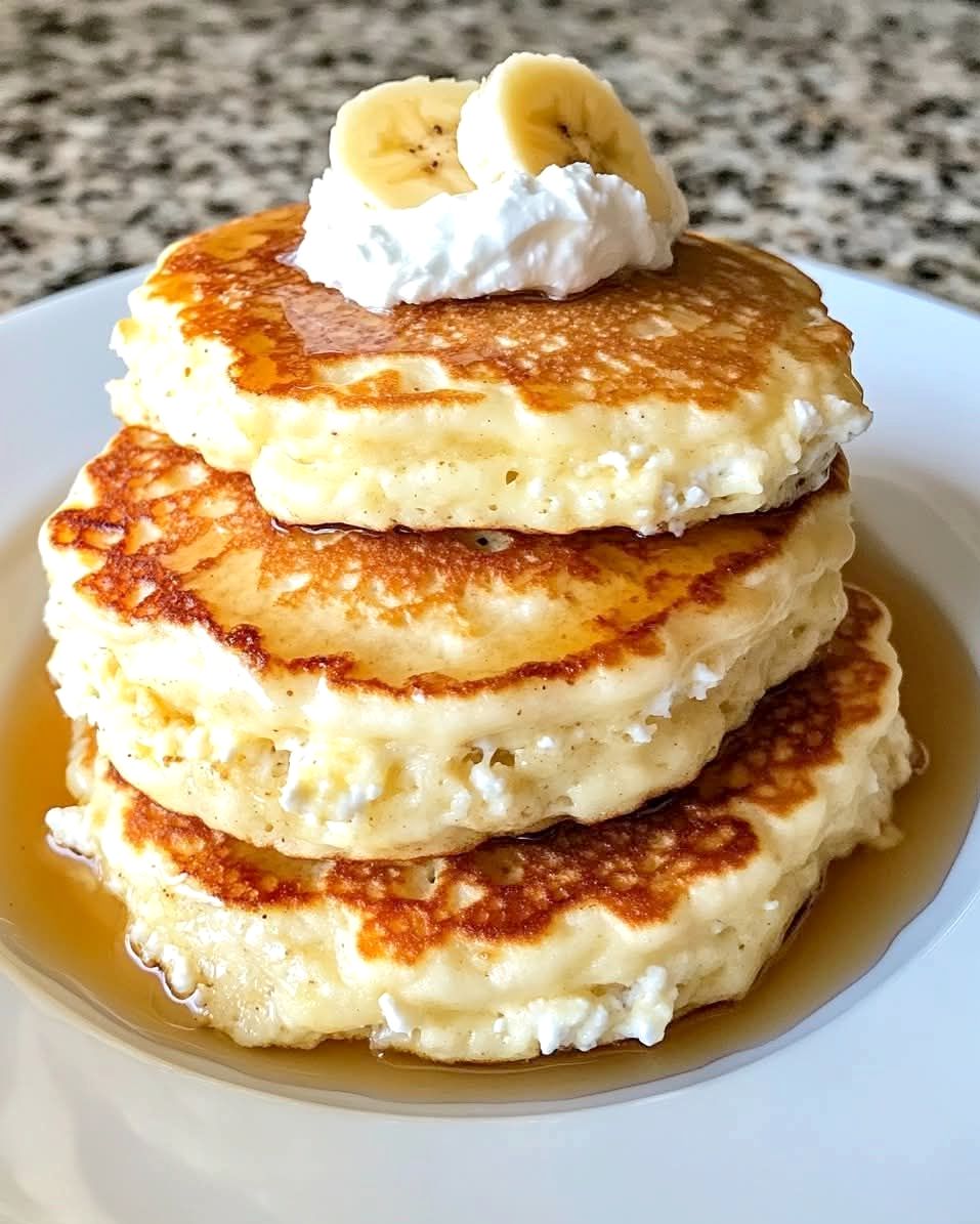 Fluffy Banana Ricotta Pancakes