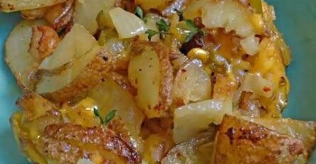 Oven Fried Potatoes & Onions