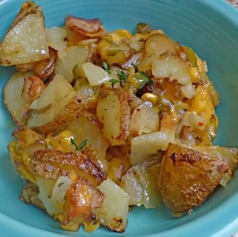Oven Fried Potatoes & Onions