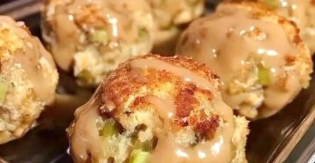 Savory Stuffing Balls with Gravy