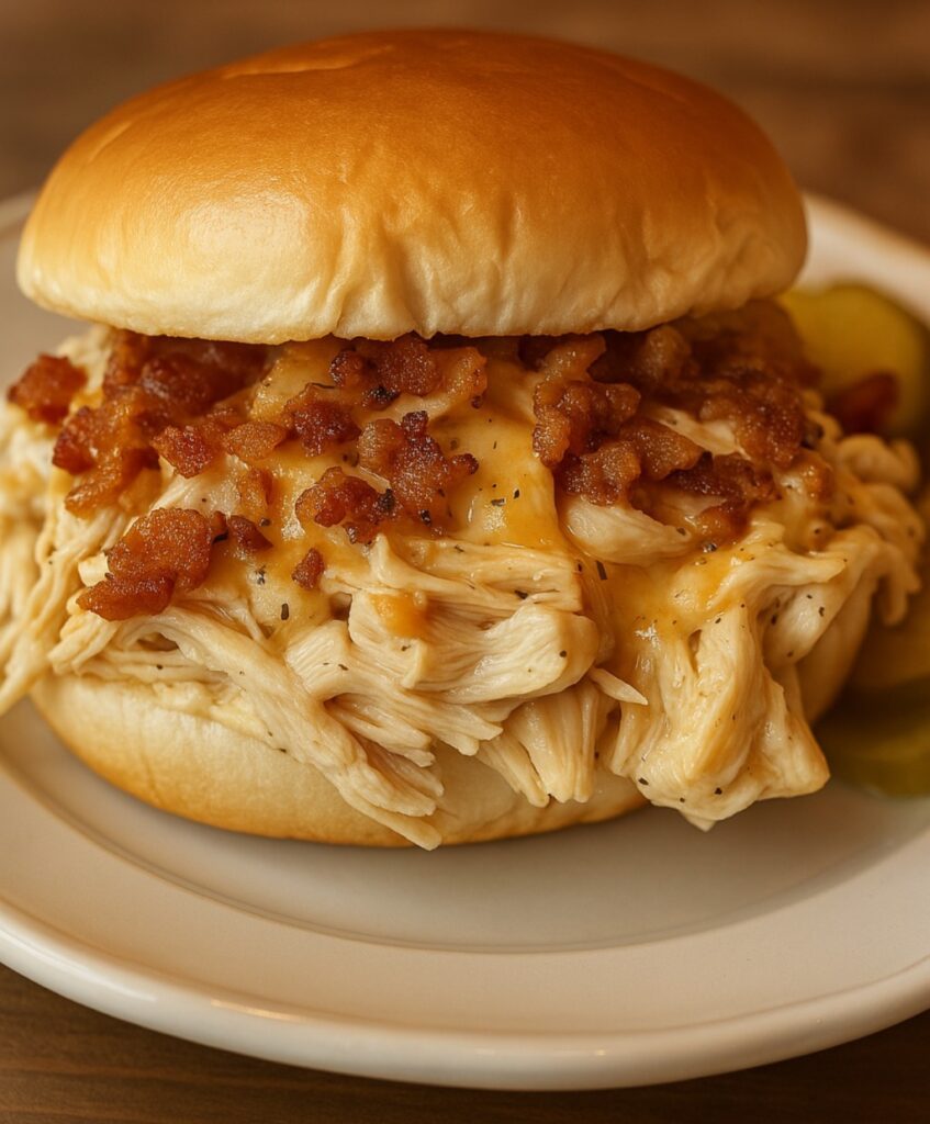 Crock Pot Ranch Chicken Sandwiches