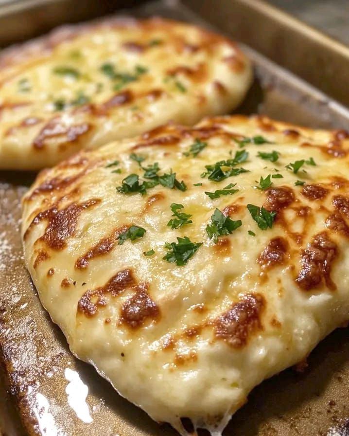 Cheesy Garlic Naan Bread