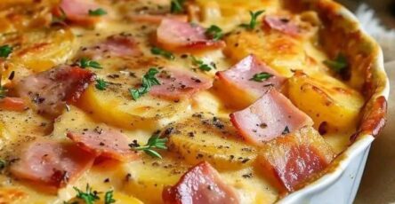 Creamy Potato Gratin with Ham
