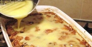 Grandma’s Old-Fashioned Bread Pudding with Vanilla Sauce