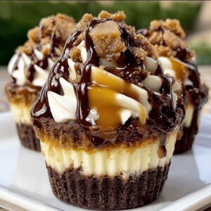 Loaded Brownie Cheesecake Cups Recipe