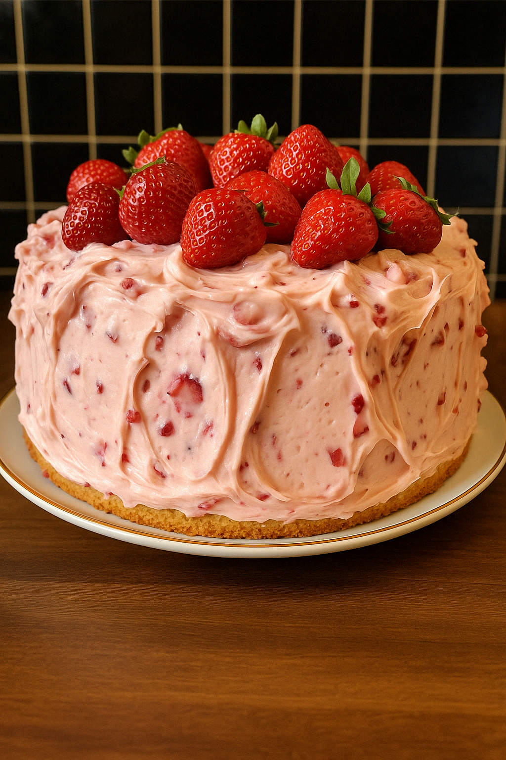 Homemade Strawberry Italian Cream Pound Cake