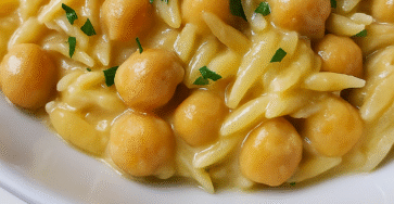 Creamy Lemon Ricotta Orzo with Chickpeas