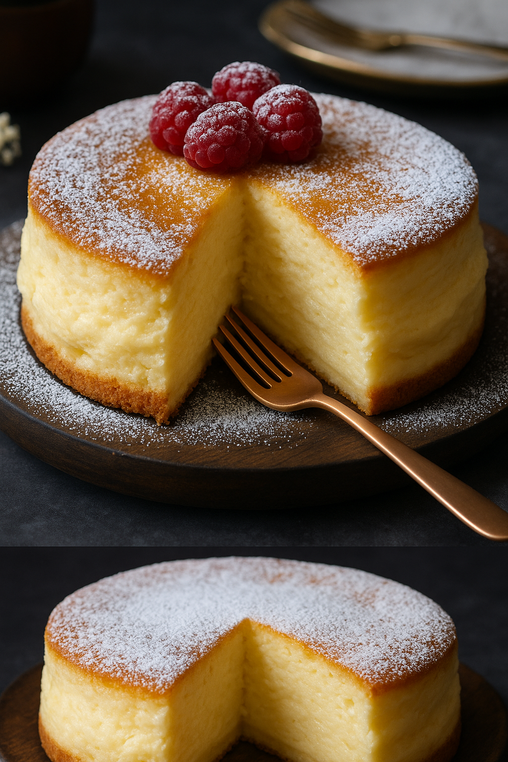 Creamy Cake with 3 Yogurts and 2 Eggs
