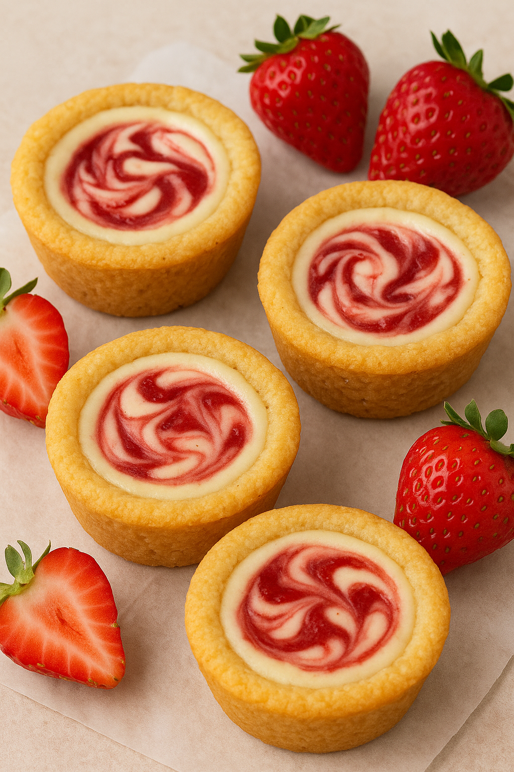 Strawberry Swirl Cheesecake