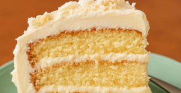 Fluffy Vanilla Layer Cake with Whipped Buttercream Frosting
