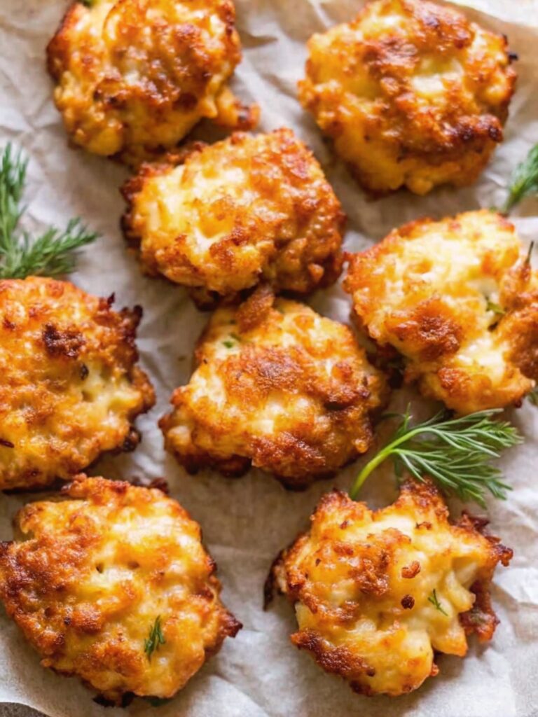 Cheesy Chicken Fritters