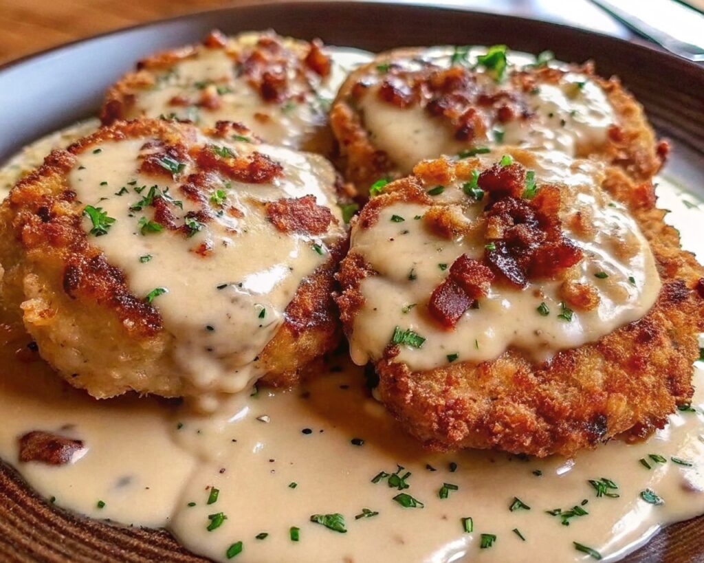 Country Fried Pork Chops with Bacon Gravy