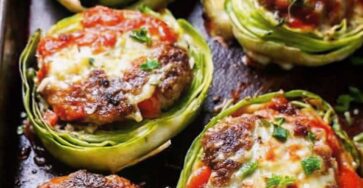Cheesy Cabbage Steak Burgers