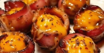Cheddar-Stuffed BBQ Bacon Bombs