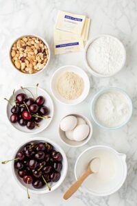 Cherry Almond Cream Cake