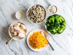 Broccoli Rice Cheese & Chicken Casserole