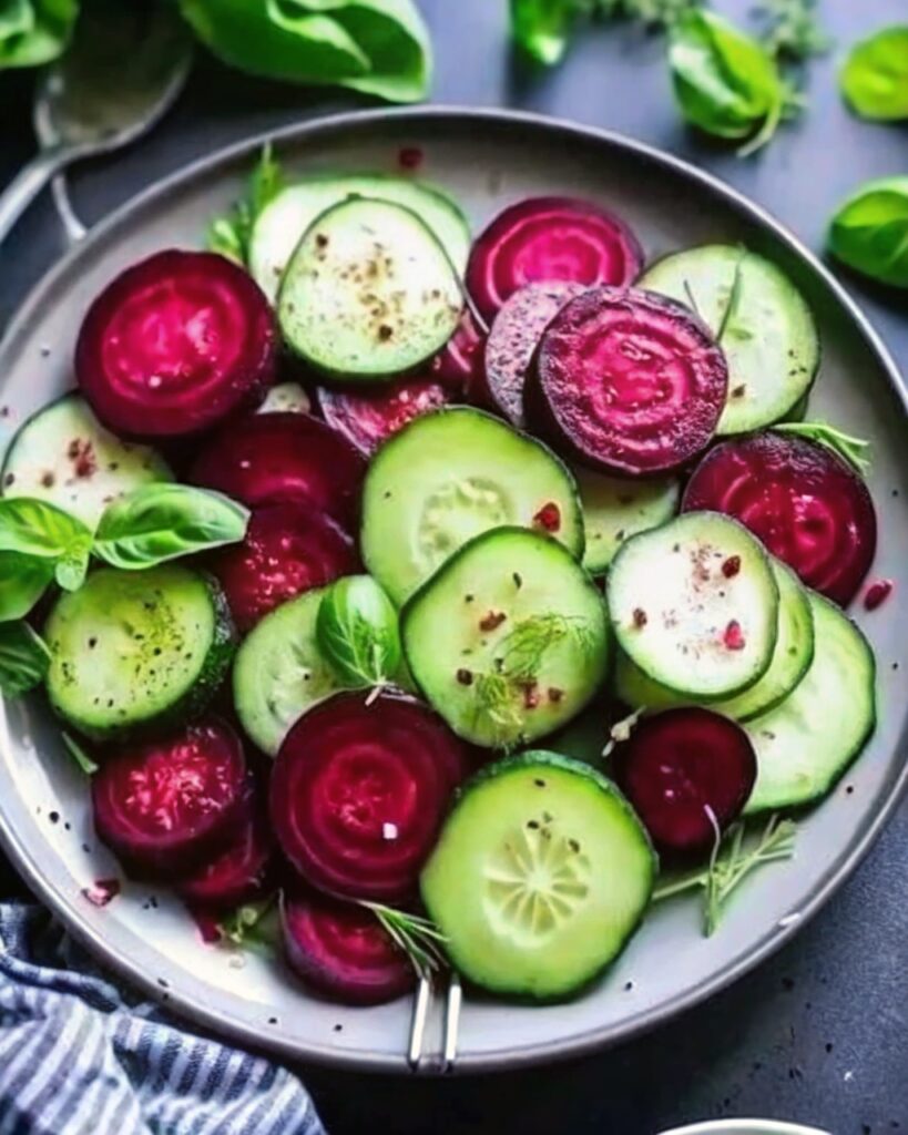 Fresh Beet and Cucumber Salad