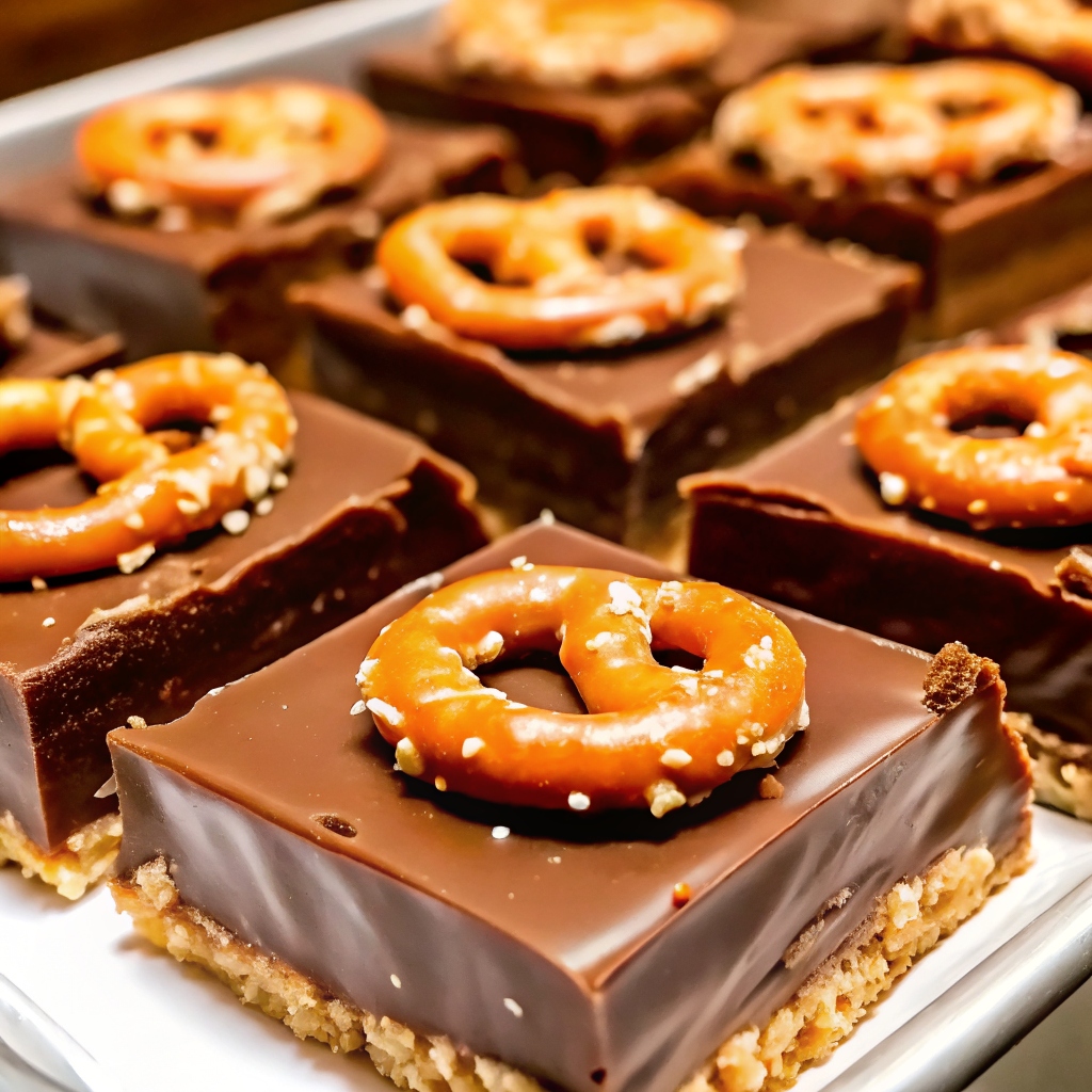 Chocolate Caramel Peanut Butter Pretzel Bars