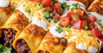 Beef and Cheese Chimichangas