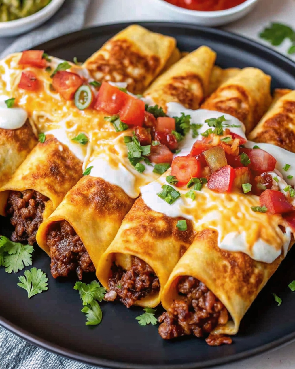 Beef and Cheese Chimichangas