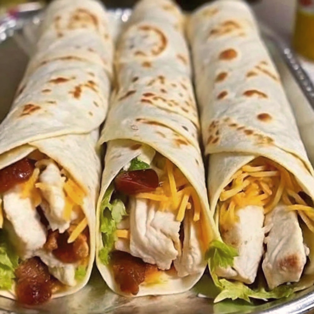 Crispy Bacon Ranch Chicken Wraps