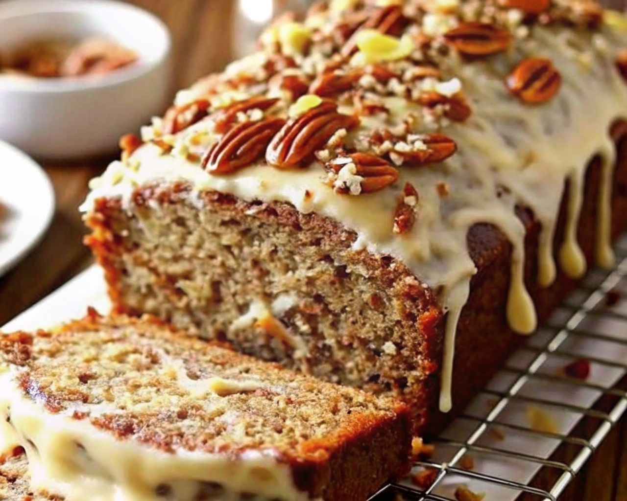 Hummingbird Bread with Heavenly Cinnamon Cream Cheese Frosting