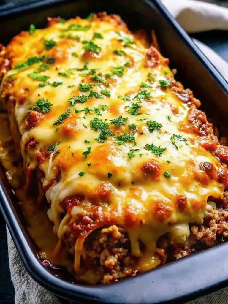 Garlic Parmesan Chicken Meatloaf