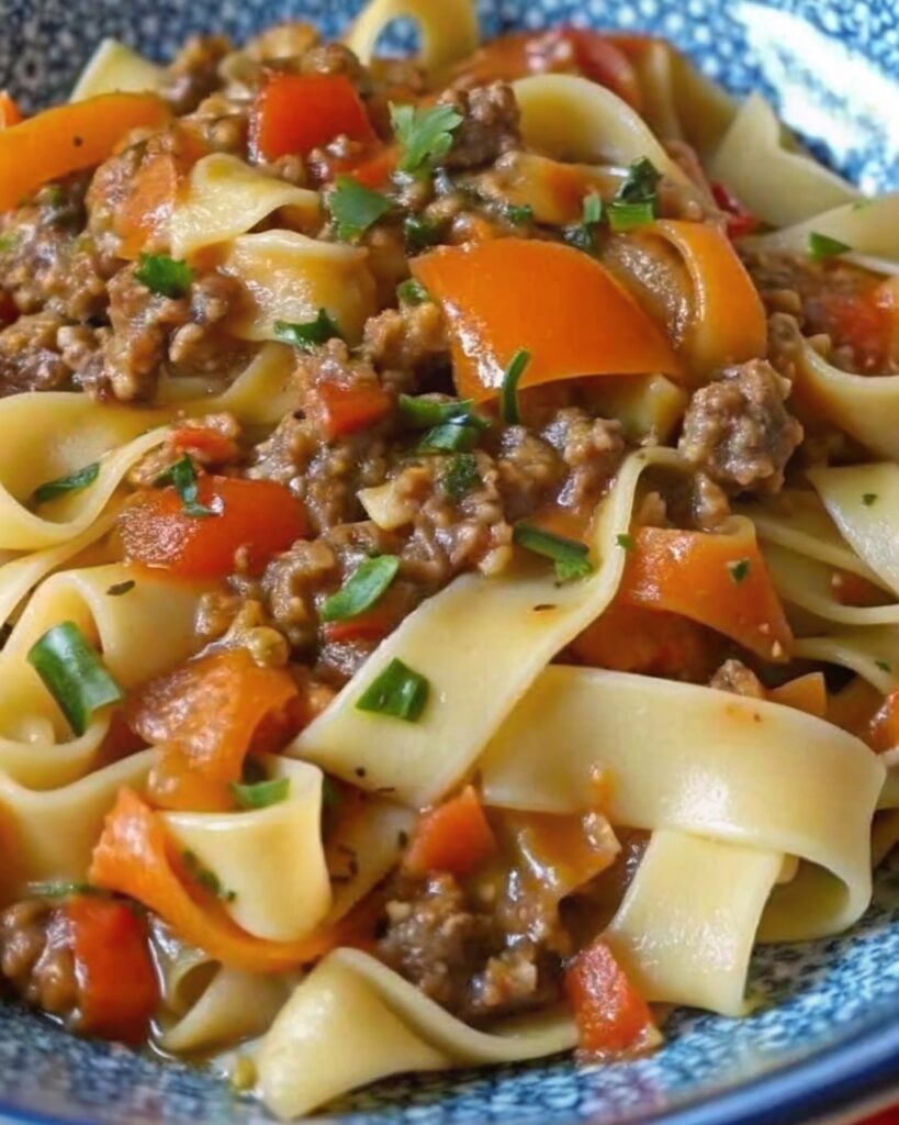 One-Pot Ground Beef & Veggie Noodle Skillet